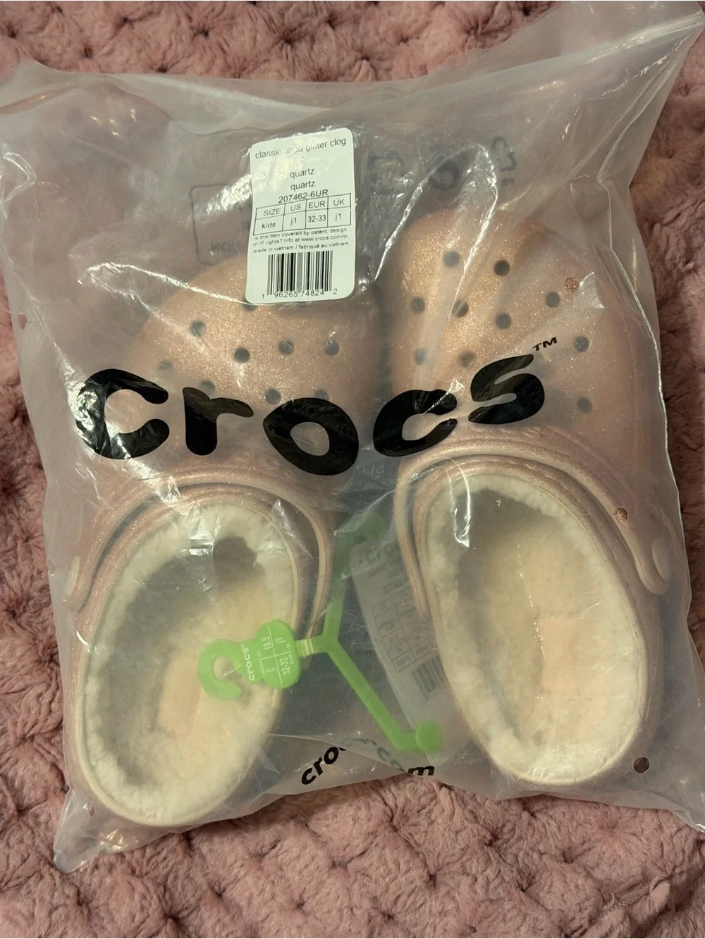 Crocs Kids Classic Lined Clog - Quartz Glitter